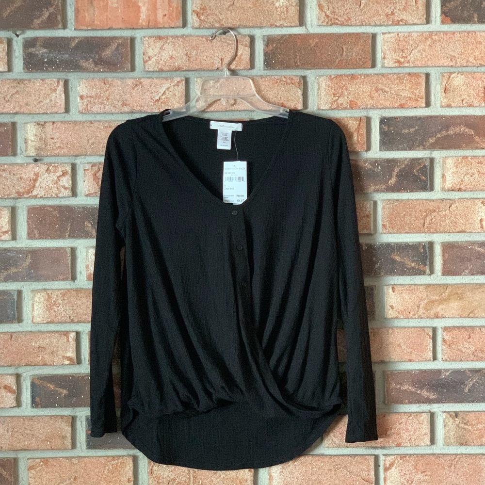 White Willow Drape Front Top